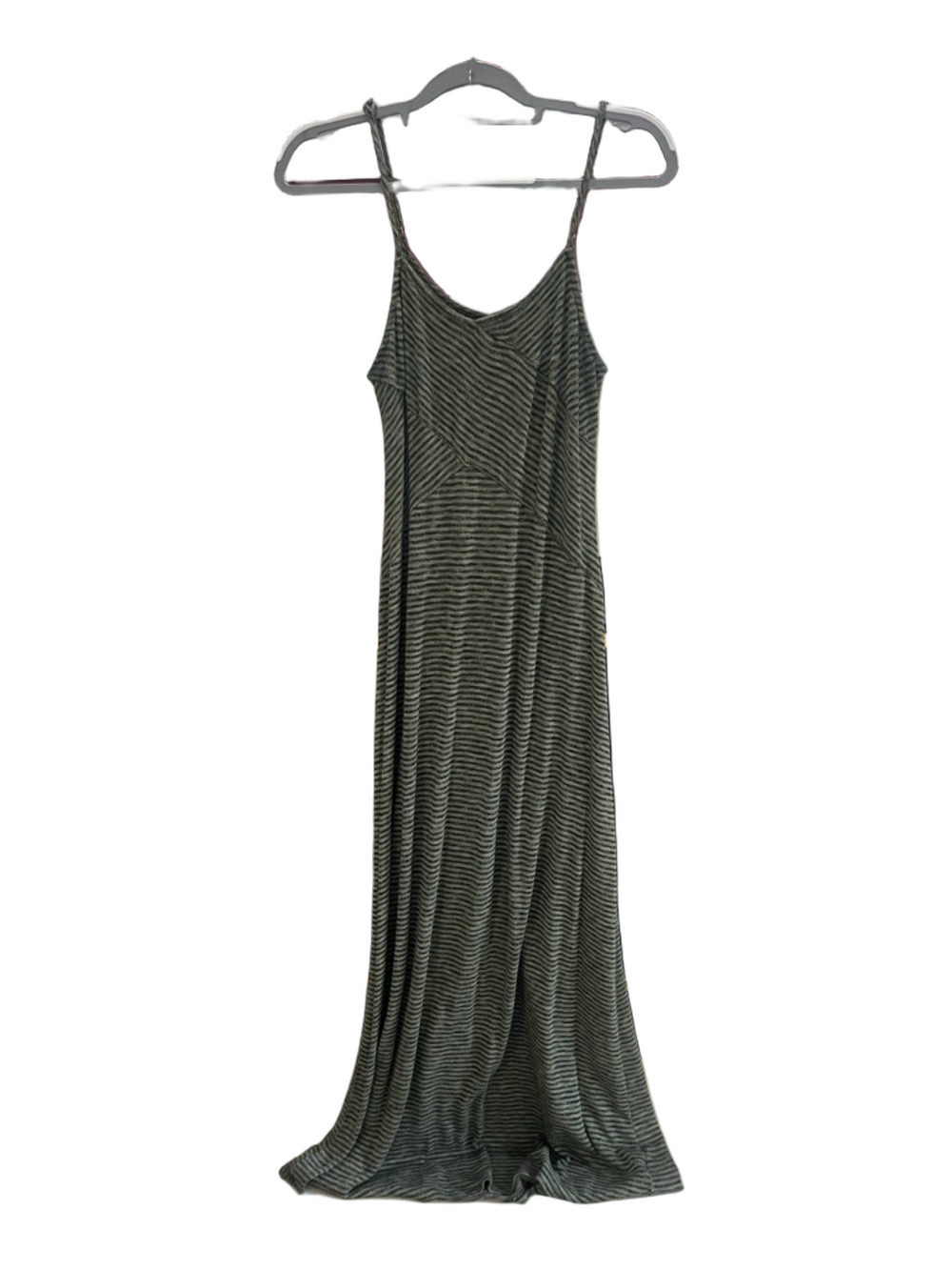 Mossimo Supply Co. Olive Green Striped Maxi Dress